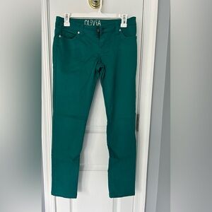 Teal Green Olivia Skinny Jeans